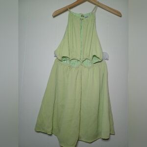 Princess Polly Green Pleated Halter Sundress